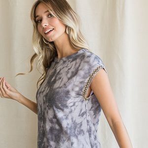 Charcoal Tie Dye Short Sleeve Shirt